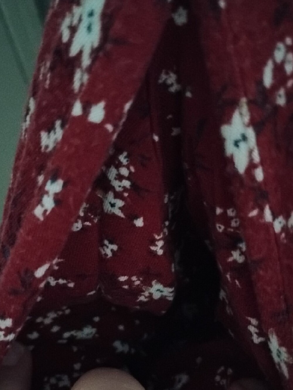 Simply Be Rust-Red Floral Midi Dress with White Sprig Print - Picture 6 of 8
